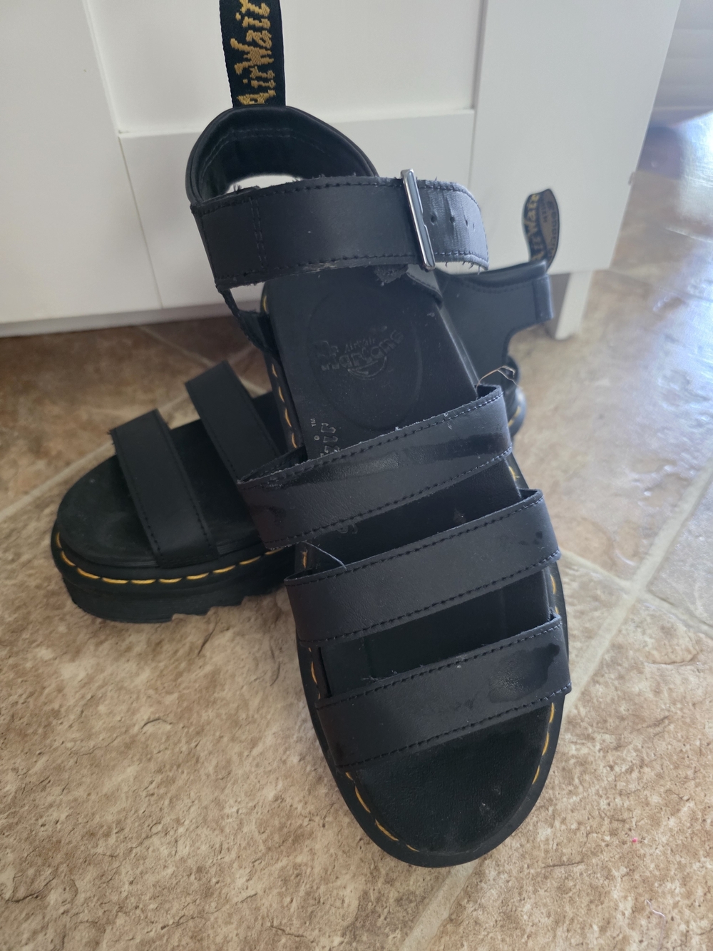 Dr. Martens Black Gladiator Sandals